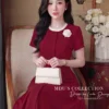 Váy Thiết Kế MDU6677 – Chéo Tuyết Đỏ Ruby, Hoa Cài Rời Thanh Lịch 12 c 3 copy 2 11zon Mdu Fashion
