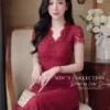 Váy Thiết Kế MDU6402 – Ren Hoa Nổi Đỏ Đô, Cổ V Cách Điệu Viền Ren Tinh Tế 9 photo 1 2026 10 03 10 02 08 11zon Mdu Fashion