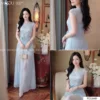 Váy Thiết Kế MDU6409 Tơ Óng Hàn Xanh Pastel Dáng Dài, Dịu Dàng Và Thanh Thoát Đầy Yêu Kiều 13 photo 2026 06 16 10 49 43 4 11zon Mdu Fashion