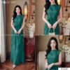 Váy Thiết Kế MDU6407 Tơ Óng Hàn Xanh Lục Dáng Dài, Mềm Mại Và Thanh Lịch Đầy Cuốn Hút 13 photo 2026 06 16 10 51 56 3 11zon Mdu Fashion