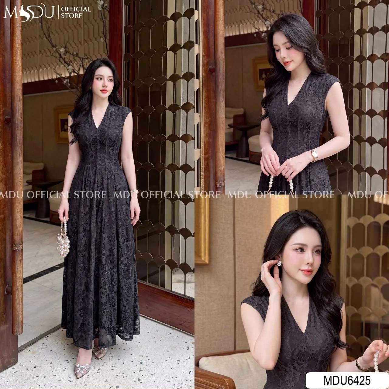 Váy Thiết Kế MDU6425 Ren Hoa Nổi Sắc Đen, Huyền Bí Và Quý Phái Đầy Sức Hút 8 Váy Thiết Kế MDU6425 Ren Hoa Nổi Sắc Đen, Huyền Bí Và Quý Phái Đầy Sức Hút - Ảnh 6