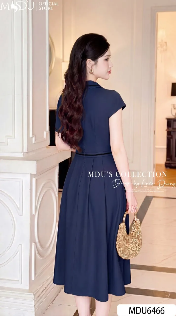 Váy Thiết Kế MDU6466 Gold Nhật Xanh Navy Dáng Midi, Thanh Lịch Và Tôn Dáng 7 Váy Thiết Kế MDU6466 Gold Nhật Xanh Navy Dáng Midi, Thanh Lịch Và Tôn Dáng - Ảnh 5