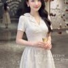Váy Thiết Kế MDU6063 Gấm Cao Cấp Kem Nhạt Vân Nổi, Thanh Nhã Và Quý Phái Đầy Khí Chất 10 photo 2026 07 25 16 32 24 3 Mdu Fashion