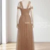 Váy Thiết Kế MDU6361 Voan Tơ Nâu Dáng Xòe Sang Trọng Phối Cổ Chéo Trễ Vai Đính Dây Đá 12 photo 2026 10 01 14 16 40 11zon Mdu Fashion