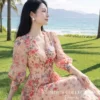 Váy Thiết Kế MDU6491 – Tơ Óng Hàn Hoa Đa Sắc, Cổ V Phối Cúc Bọc Thanh Lịch 11 photo 2 2026 10 01 19 10 54 2 11zon Mdu Fashion