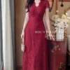 Váy Thiết Kế MDU6402 – Ren Hoa Nổi Đỏ Đô, Cổ V Cách Điệu Viền Ren Tinh Tế 11 photo 2 2026 10 03 10 02 08 11zon Mdu Fashion