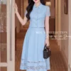Set Váy MDU6254 – Xanh Dương Thanh Lịch, Phối Ren Nổi Tinh Tế 1 vay thiet ke MDU6254 5 11zon Mdu Fashion